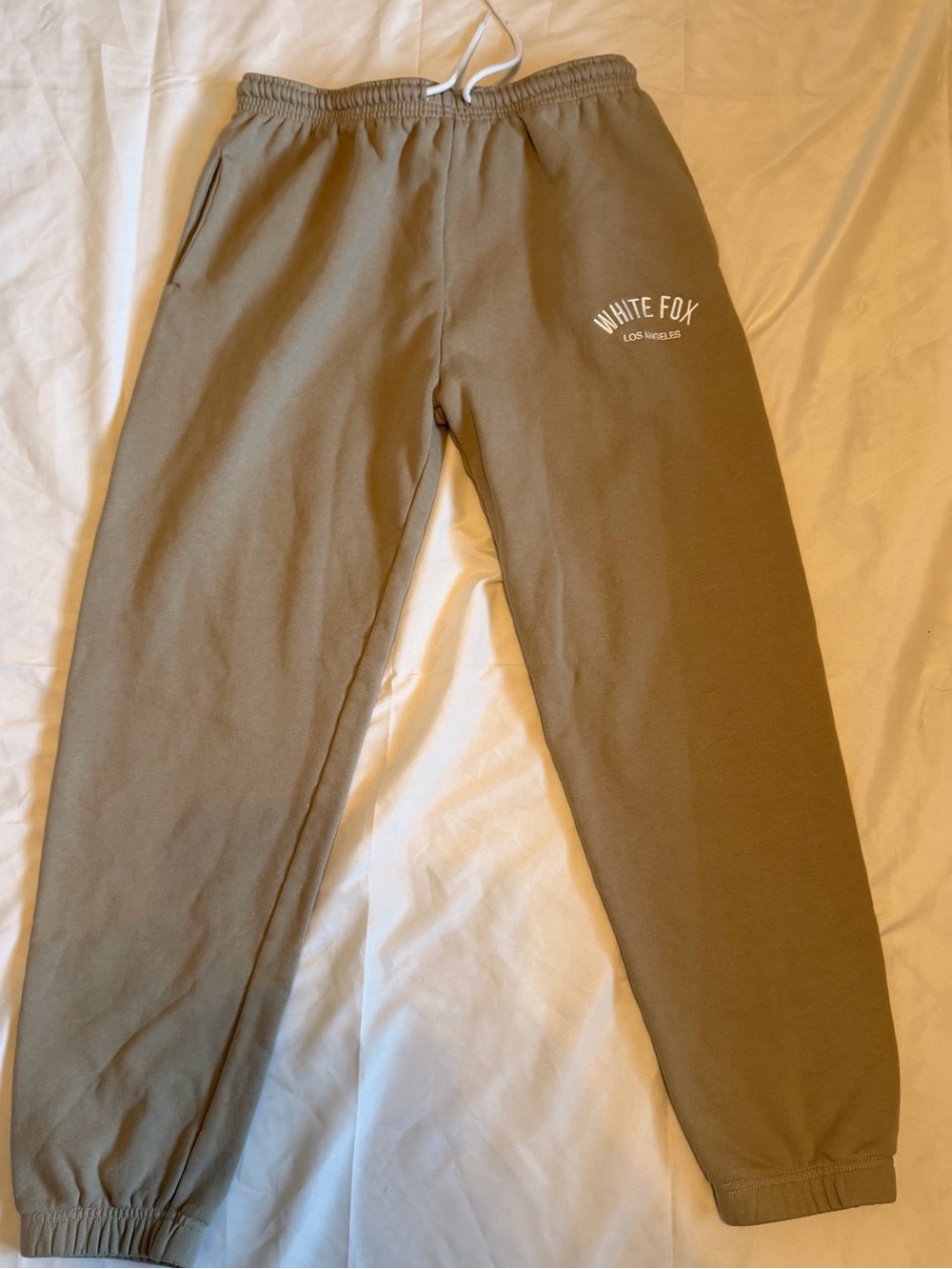 White Fox Boutique Grey Logo Joggers